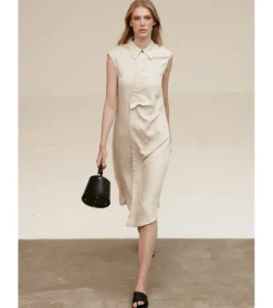 VESTIDO CAMISERO ASIMÉTRICO