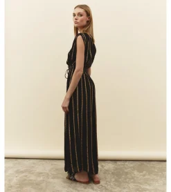 VESTIDO ESTAMPADO DORADO