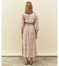 VESTIDO FLORES ESCOTE CRUZADO