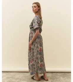 VESTIDO FLORES MANGA CORTA