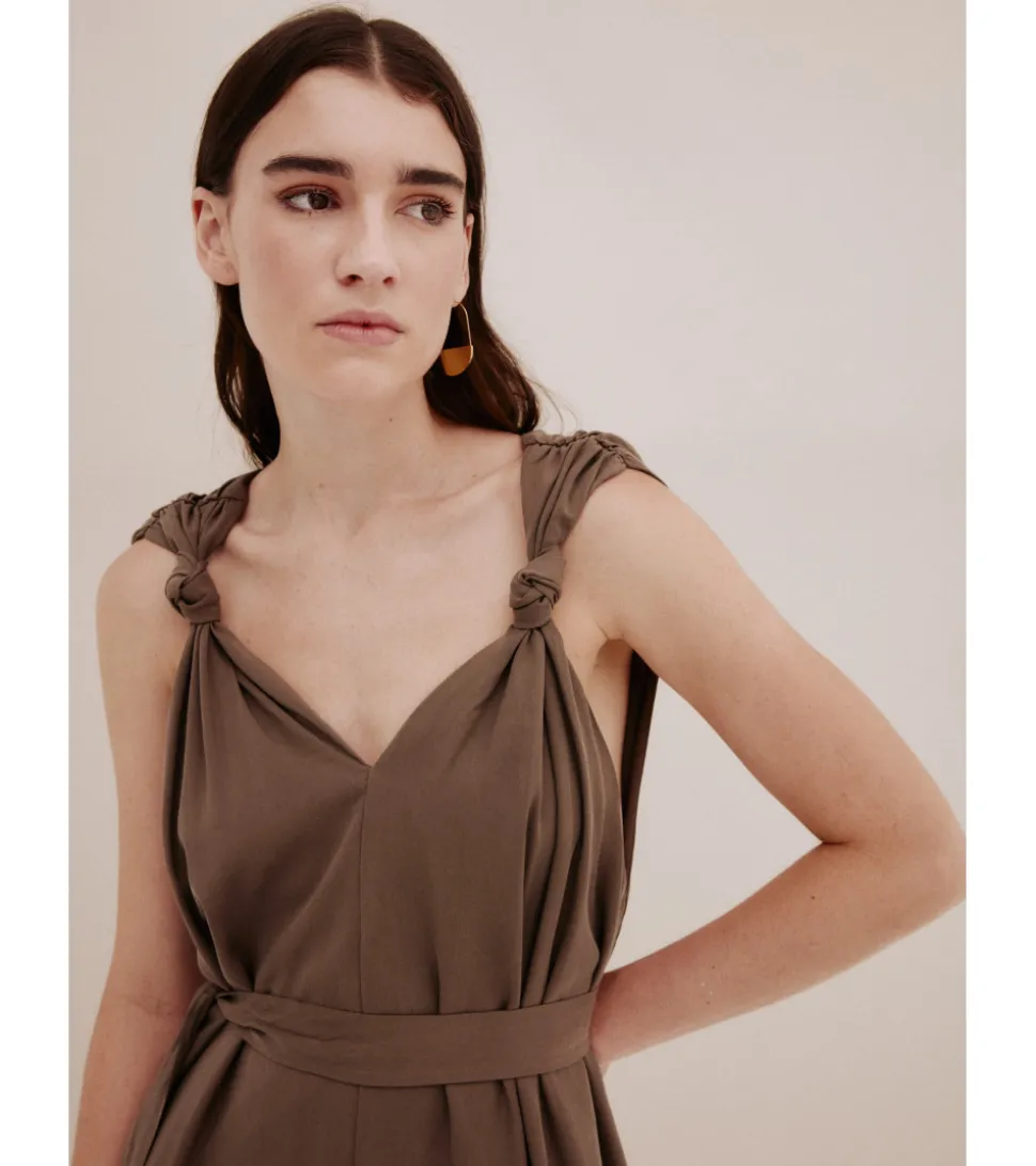VESTIDO LARGO NUDOS