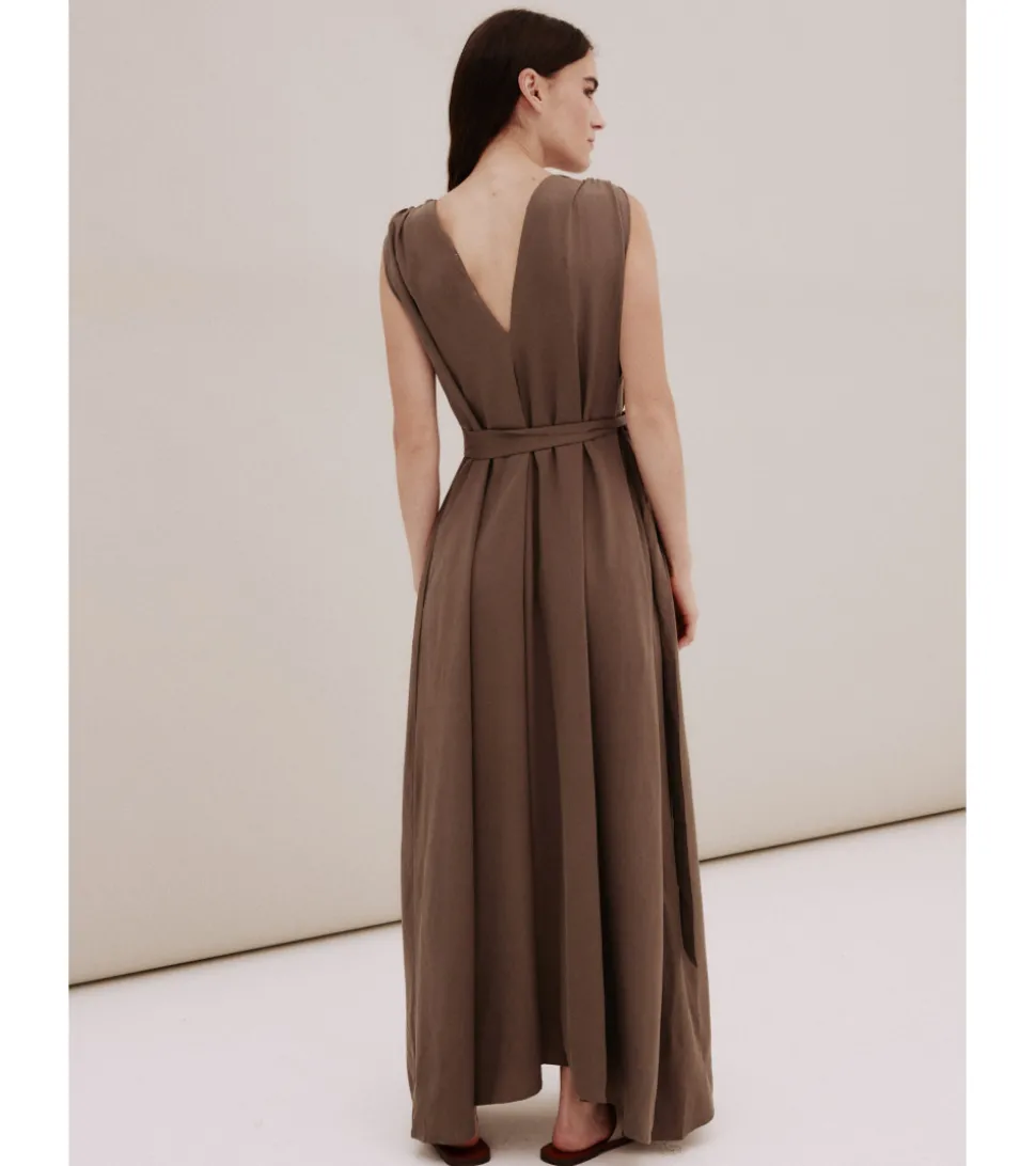 VESTIDO LARGO NUDOS