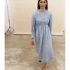 VESTIDO MANGA LARGA FRUNCES