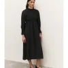 VESTIDO MANGA LARGA FRUNCES