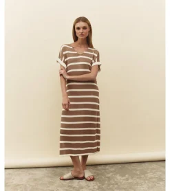 VESTIDO PUNTO LISO RAYAS