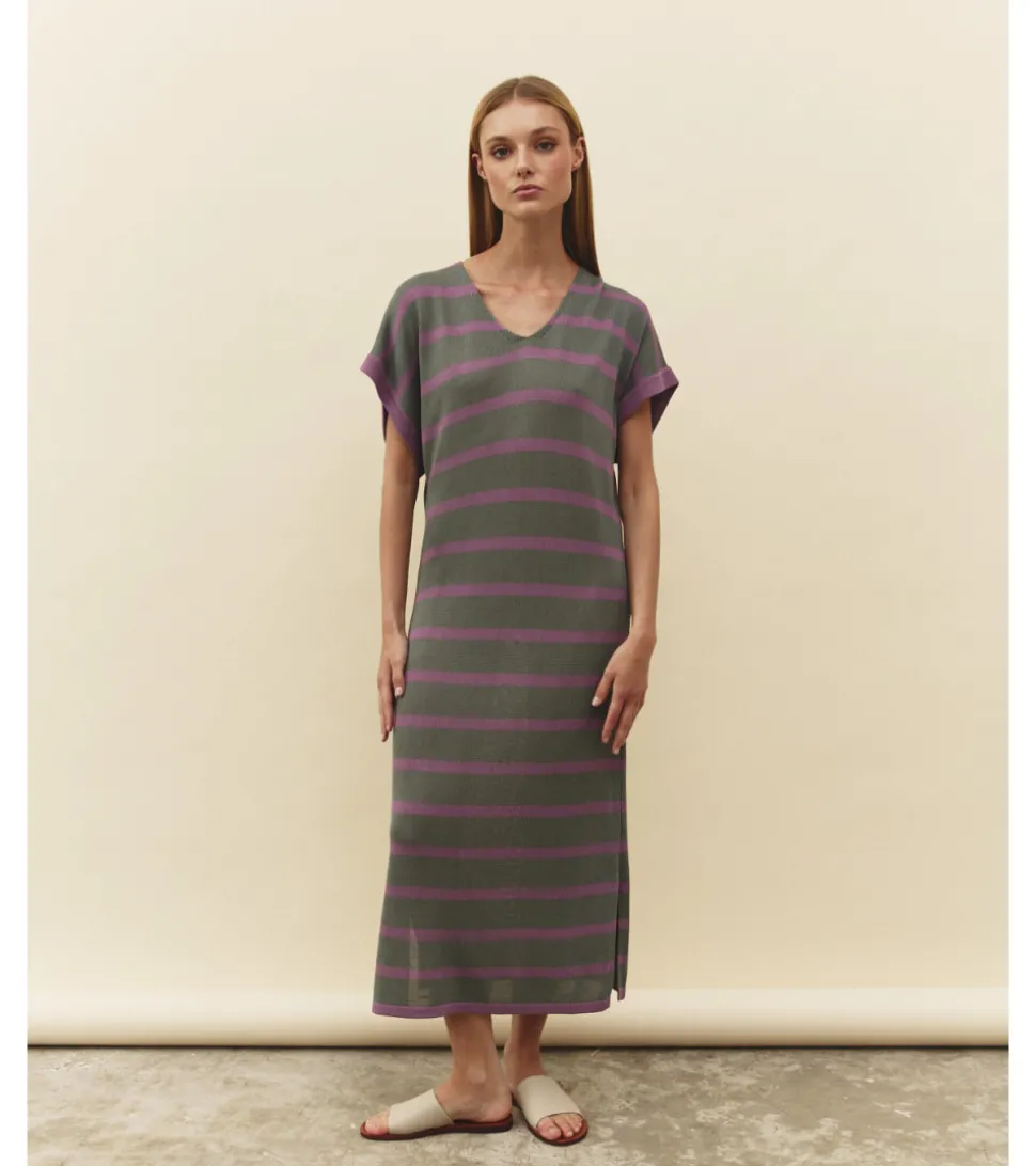 VESTIDO PUNTO LISO RAYAS