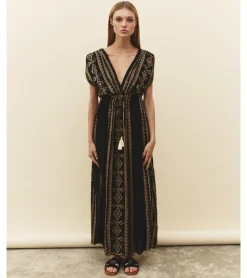 VESTIDO ÉTNICO DORADO