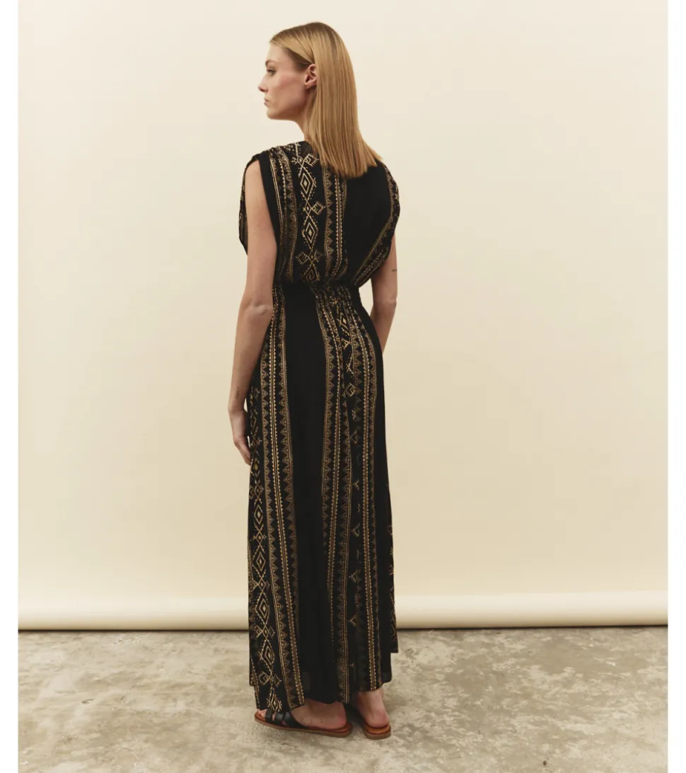 VESTIDO ÉTNICO DORADO
